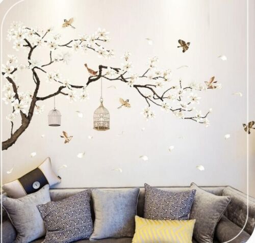 Details about  / Wall Sticker Cherry Blossom Pink Lobby Living Room Bedroom Wall Decal Home Decor