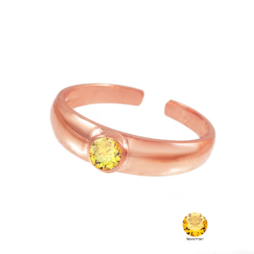 Rose Gold Birthstone CZ Toe Ring