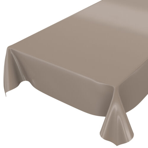Washable oilcloth tablecloth Plain Cappuccino Monochrome Gloss wachstuchtischde