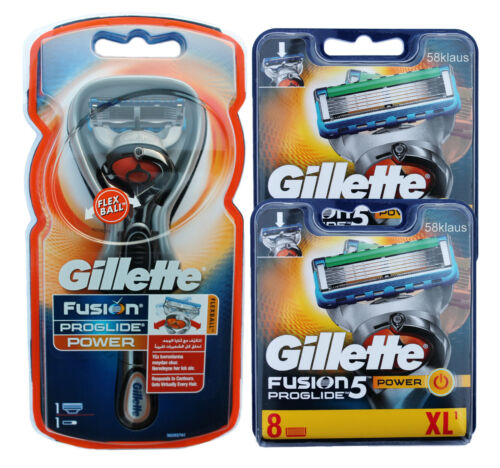 Power Flexball Rasierer als Set 16 Gillette Fusion5 ProGlide Power Klingen 
