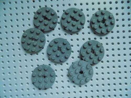 Round 4 x 4 with Hole part 60474 lot of 8  pick your color Lego Plate 