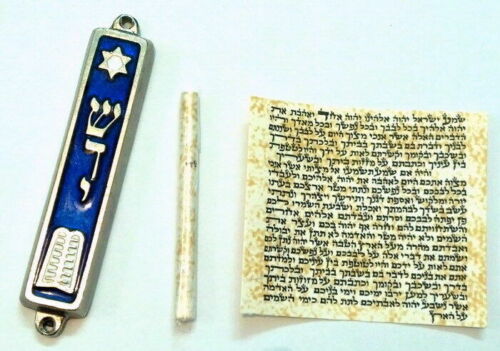 Metall Mesusa Bibel Design Thora Dekalog mit nicht koscherer Schriftrolle