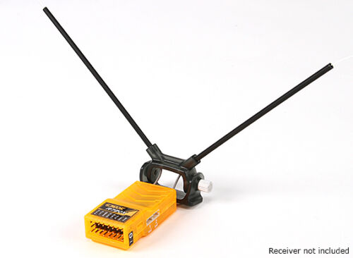 HobbyKing Adjustable Receiver Antenna Mount Dual 45 Deg 2 Pack Orange Rx