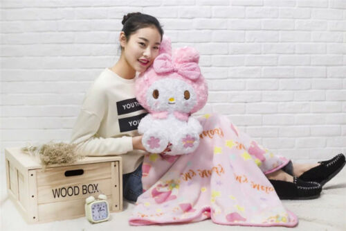 New Cute Kawaii My Melody Kitty Doll Plush Toy Soft With Blanket Cos Girls Gift 