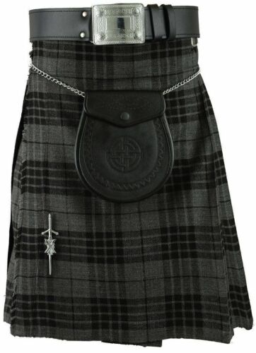 National Scottish Men/'s Kilt Traditional Sporran Pin Buckle Chain Belt