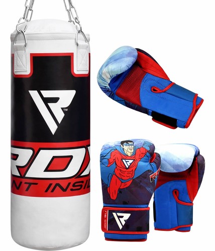 RDX Kinder Boxsack Gefüllt Boxset Sandsack Boxhandschuhe Kickboxen Training DE