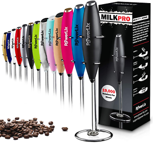 PowerLix Milk Frother Handheld Battery Operated Electric Foam Maker For Coffee, 