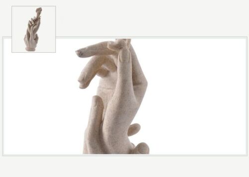 statuette statue art moderne  main dans la main en grès hauteur 31 cm