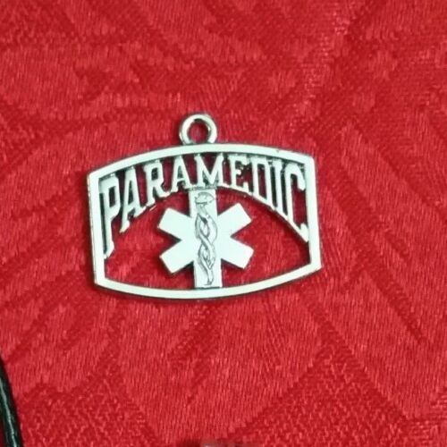Ambulancier Rhodium Plaqué Charme-EMS EMT-MEDICAL-Caducée-Collier 