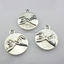 12//36pcs Tibetan Silver Lover Oath Charms Pendant Beads Crafts 15x17.5mm