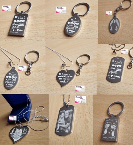 Pendent Photo Engraved Love Has No Expiration Date Gift personalized Keyring