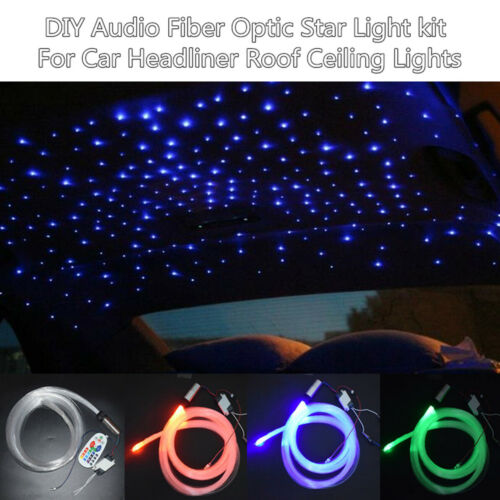 12V Audio Fiber Optic Star Light Kit Decorate Car Headliner Roof Ceiling Light 