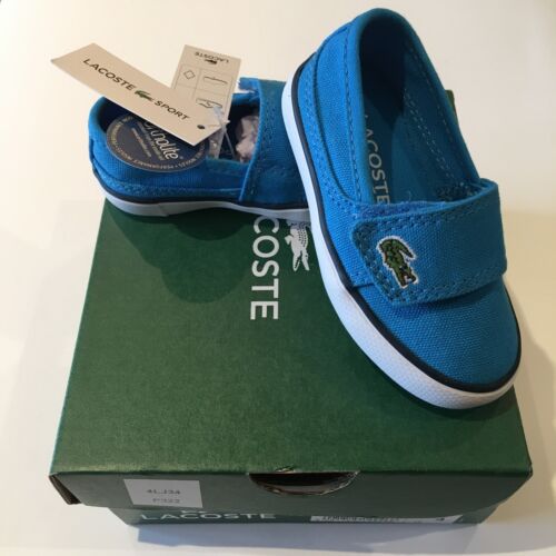 Lacoste Marice Blue UK5 EU21 Infant Pumps BNWT Baby Boys Trainers Shoes RRP £32
