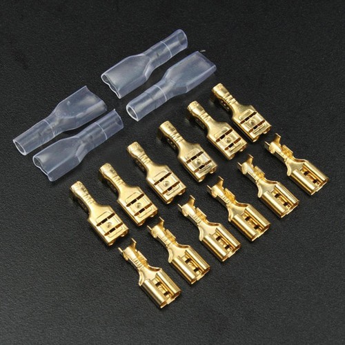 200Pcs Female Spade Insulated Wire Connectors Crimp Electrical Terminals Kit New