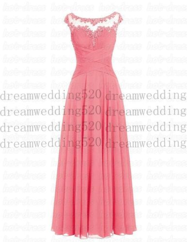 Long Chiffon Wedding Bridesmaid Dresses Formal Party Gown Ball Prom Dresses 6-30