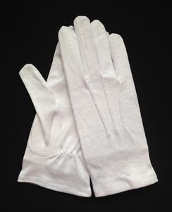 White Cotton Dress Gloves Slip-On Extra Large (Dozen) - eBay