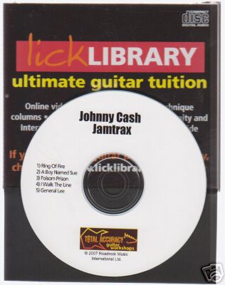 Lick Library Johnny Cash Guitar Jamtrax Jam Trax CD LEARN A BOY NAMED SUE HITS