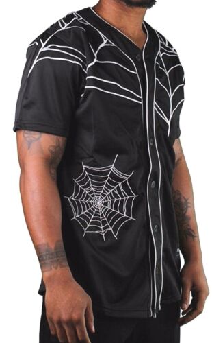 Details about  / 40 Oz New York Forty Ounce NYC Black Spider Web Baseball Jersey 03492F NWT