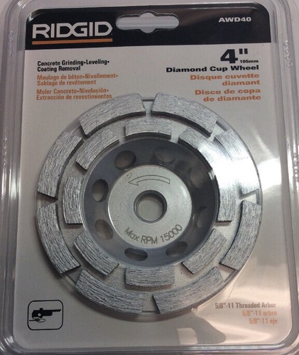 Ridgid 4 Inch 105mm Diamond Cup Wheel AWD40