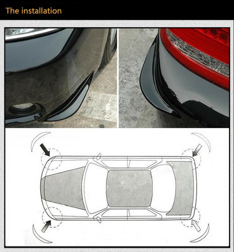 2x Accessories Car Front Rear Bumper Corner Protector Stickers Guards Universal