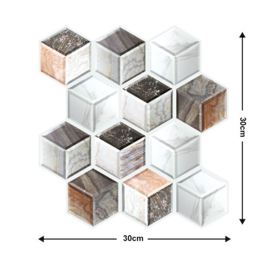 3D Tile Brick Wall Sticker Self-adhesive Waterproof Panel Bumper DIY Home Decor 