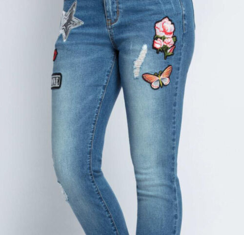 K-Taille Neuf!! Jeans Avec Patches Kp 99,98 € SOLDES/%/%/% Bleu Maloo