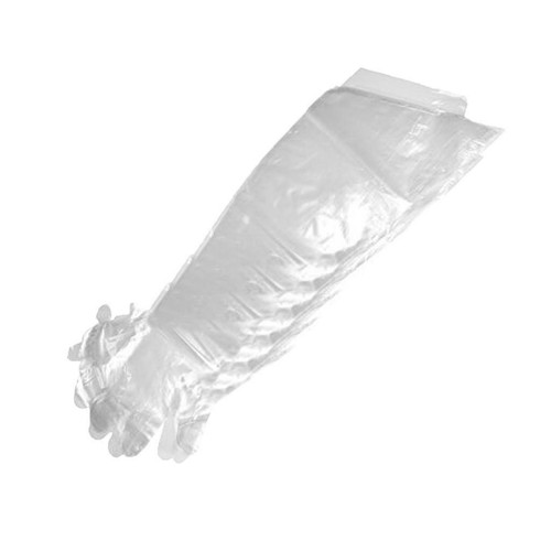 50PCS Disposable Film Gloves Long Arm Veterinary Examination Farm Vet Glove