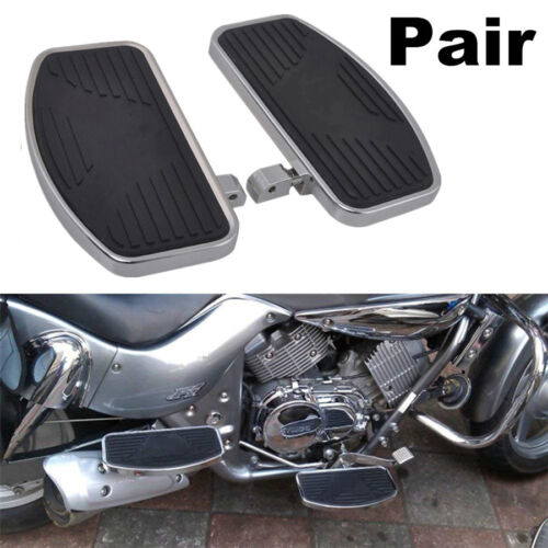 Left+Right Side Motorcycle Rider Front Floorboards Large Foot Pedal 