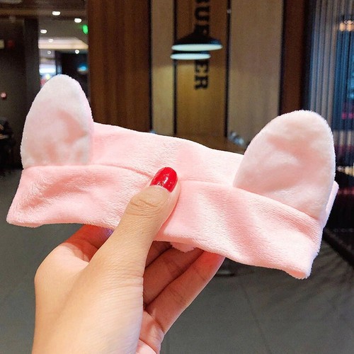Wash Face Hair Holder Hairbands Soft Warm Coral Fleece Bow Animal Ears Headband