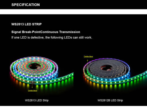 WS2812B Updated WS2812 WS2813 WS2815 LED Pixel Strip Individually Addressable 