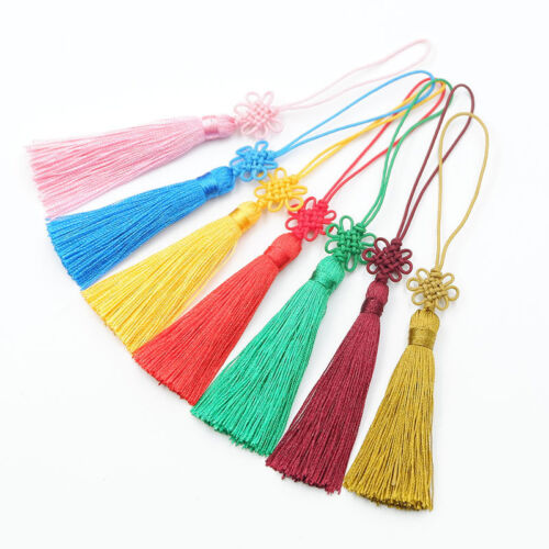 1X Tassel Craft Pendant Curtain Ornaments Tassels Chinese Knot Jewelry DIY 