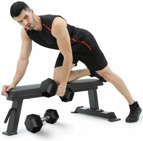 40kg Hexagonal Rubber Weights Set Gym Fitness Exercise Cast Iron Dumbbells 5kg
