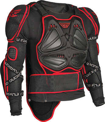 Fly Racing Barricade Body Armor Suit MX ATV BMX Black XL