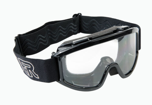 Single Lens Raider YOUTH Goggles Black Motocross ATV MX Adjustable Strap