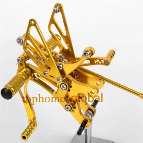 Gold CNC Adjusting Rearset Footpegs Rear Set For Yamaha YZF R1 2004 2005 2006