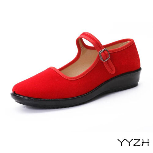 Details about   Women's Ankle Strap Casual Shoes Mary Janes Wedge Heel Dancing Shoes Pumps Heels 