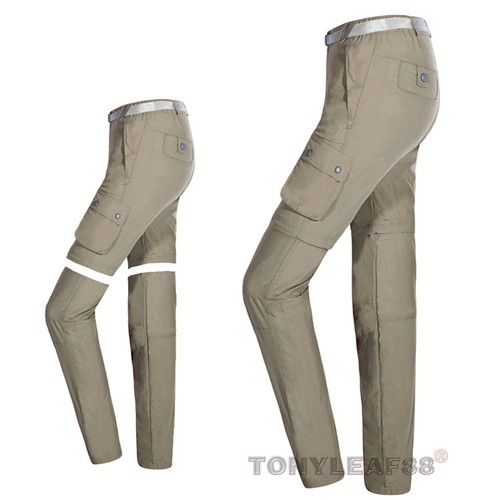 Da Donna Quick Dry Convertibile Zip Off Pantaloni Pantaloncini Pantaloni Cargo Outdoor Escursionismo