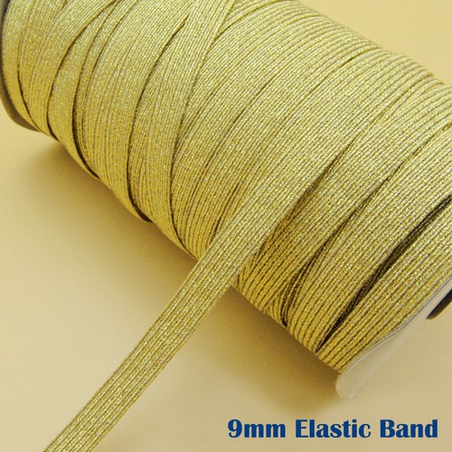 3//6//9mm Glitter Lucido piatto fascia elastica Skinny Stretch Cord Roll FAI DA TE CUCIRE Soft