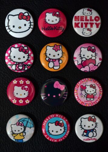 Hello Kitty 1 Inch Pin Back Buttons >>FREE SHIPPING<< 
