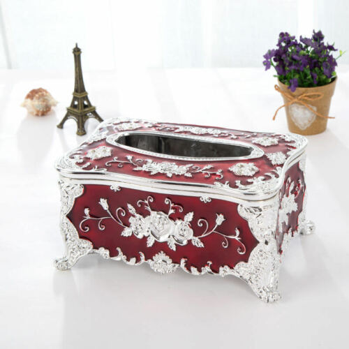 European Retro Tissue Box Napkin Holder Paper Case Cover for Home Dining Decor