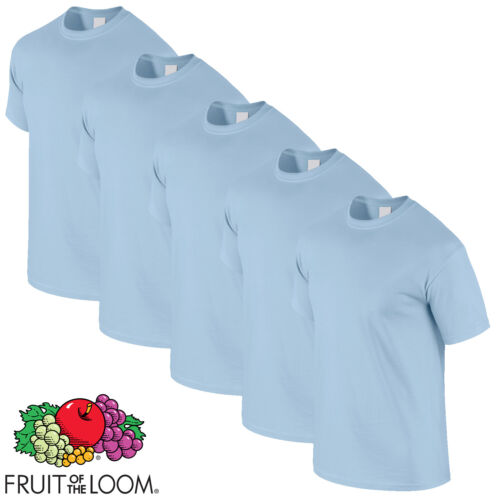 5 Pack Fruit of the Loom T-shirt homme Mens T Shirt toutes les tailles VENTE