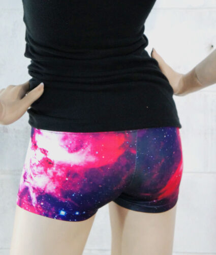 2019 Galaxy Yoga Stretchy Cosmic Star Print Short Skirt Pants Mini Micro Shorts 