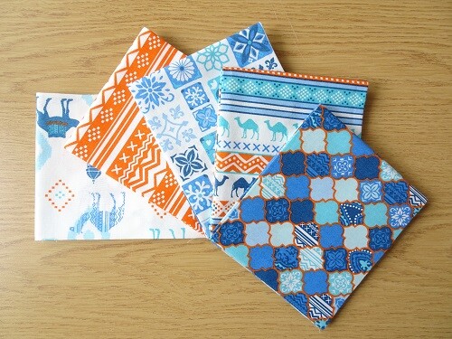 Cuarto gordo 5 paquete 100/% Algodón Patchwork Tela Artesanal marroquí Bazaar