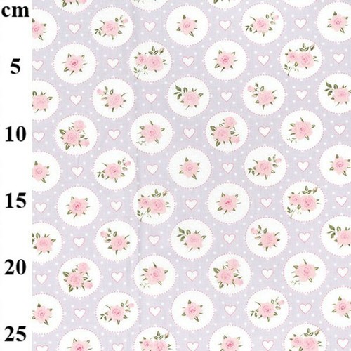 100/% Algodón Tela John Louden Corazones Rosas círculos lunares patchwork