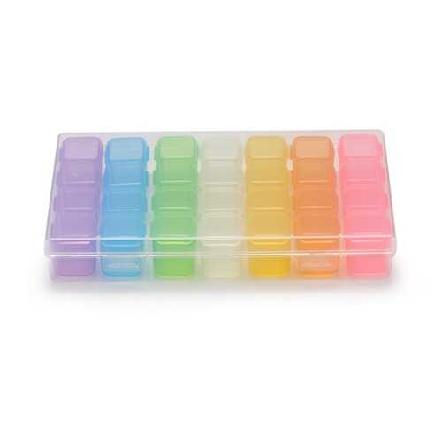 28 Slots Plastic Small Parts Storage Compartment Craft Beads Jewellery Tools UK