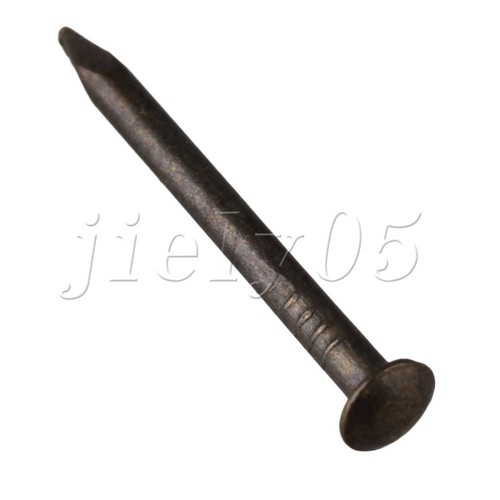 50Pieces 18x1.3mm Black Antique Copper Roofing Nails for Decorative Project