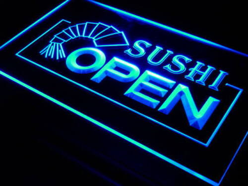 16/"x12/" i027-b OPEN Sushi Bar Cafe Business Pub Neon Sign