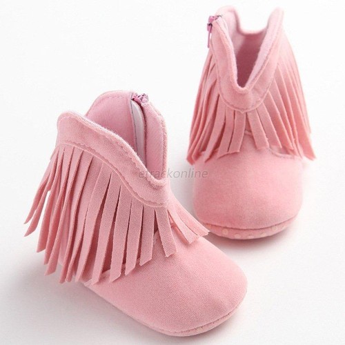 Newborn Toddler Fringe Tassel Boots Baby Infant Boy Girl Soft Soled Winter Shoes