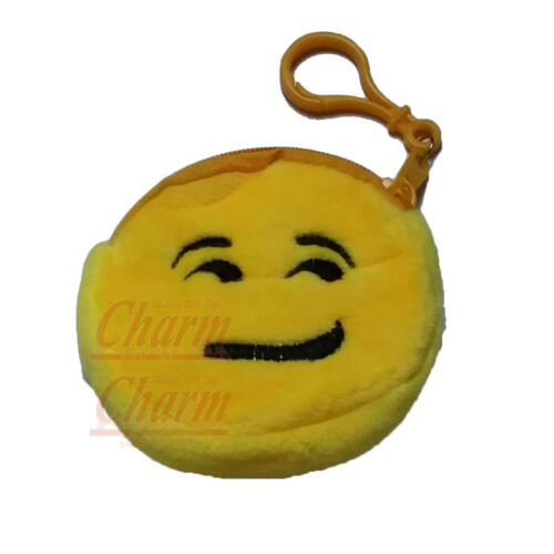 Emoji Christmas Gift Coin Purse Kids Wallet Emoticon Smiley Bag Charm Keyring