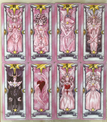 Anime 56 PCS Card Captor Sakura Cards With Pink Clow Magic Book Set Prop Gift